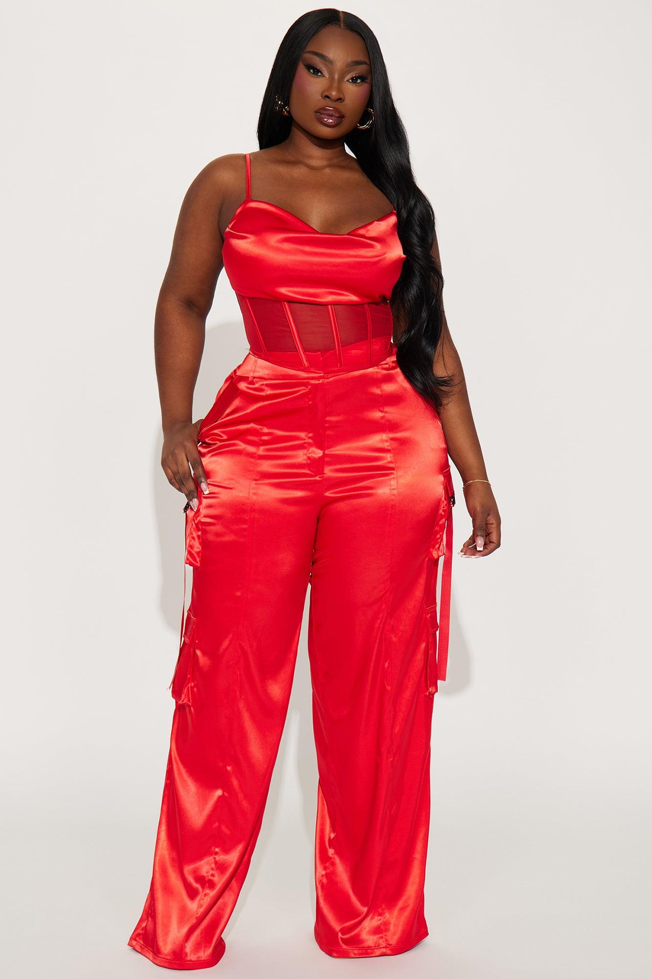 No Jealousy Pant Set - Red Product Image