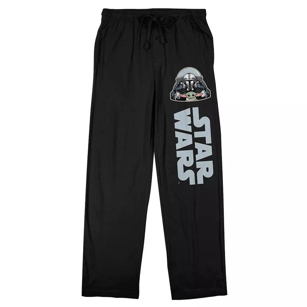 Men's The Mandalorian Mando Sleep Pants, Size: XL, Black Product Image