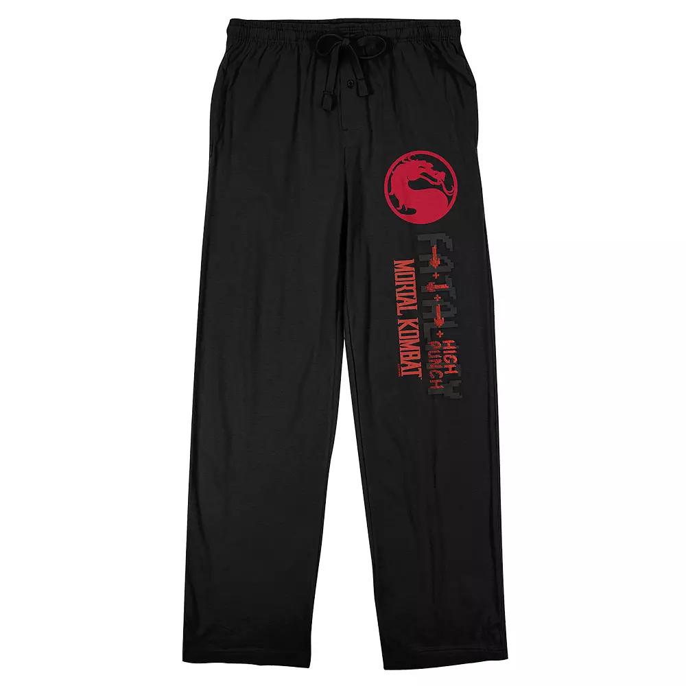 Men's Mortal Kombat Fatal Pajama Pants, Size: Small, Black Product Image
