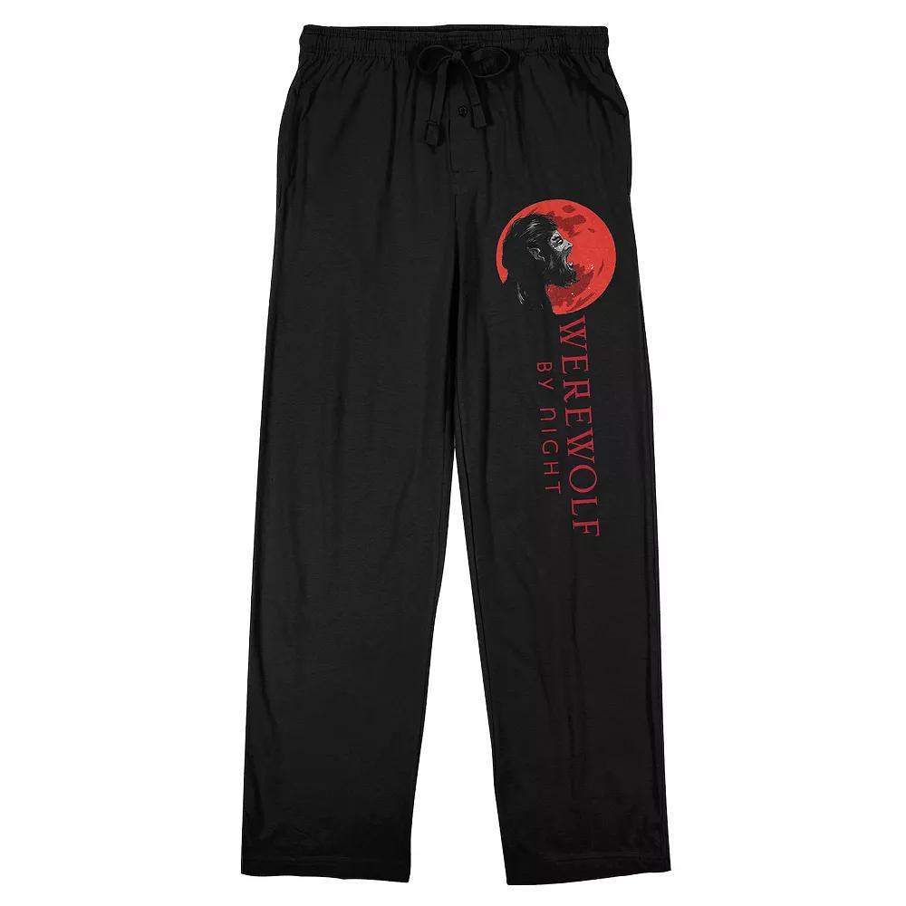 Men's Werewolf By Night Moon Howl Sleep Pants, Size: Medium, Black Product Image
