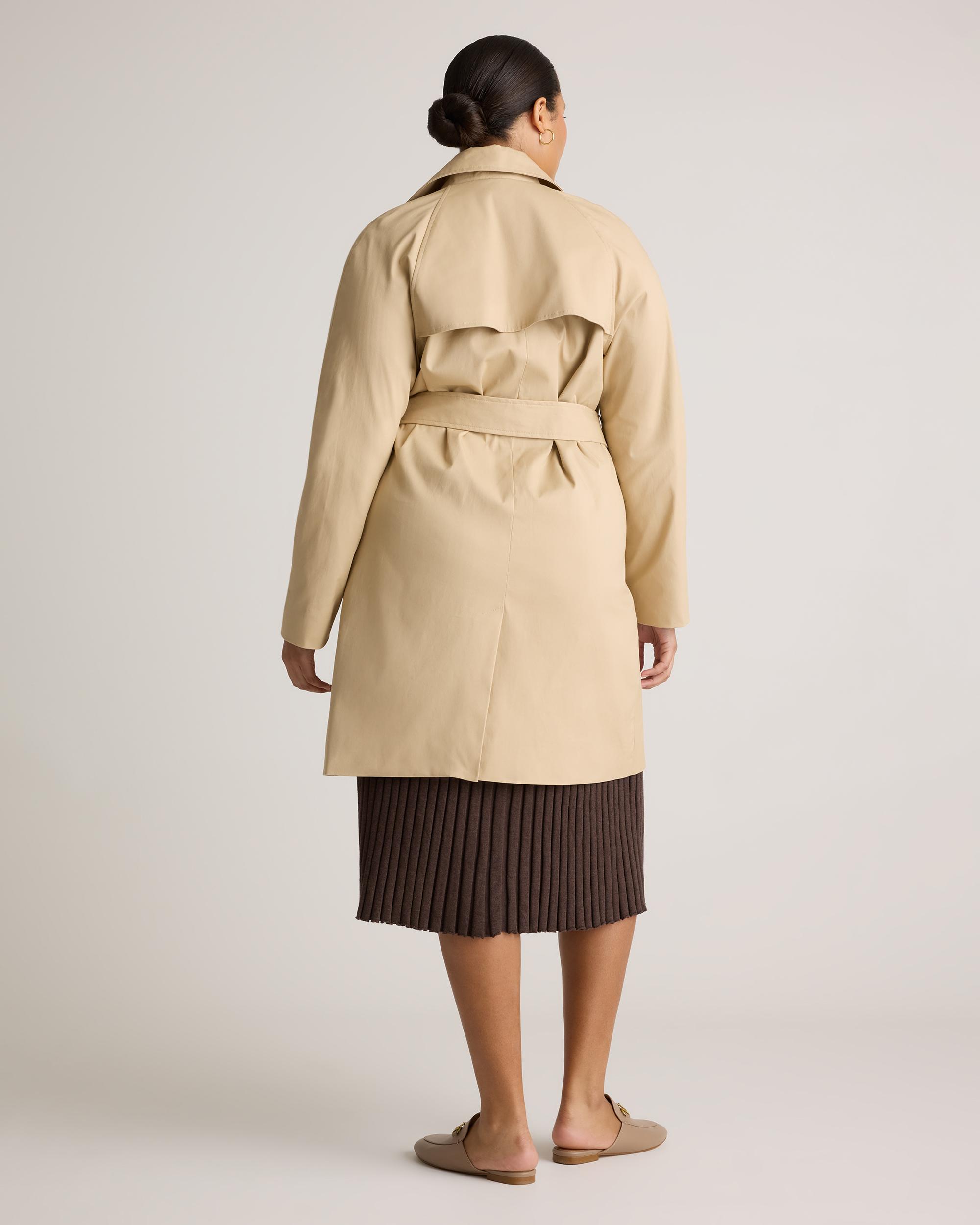 Quince | Women's Comfort Stretch Trench Coat Organic Cotton Product Image