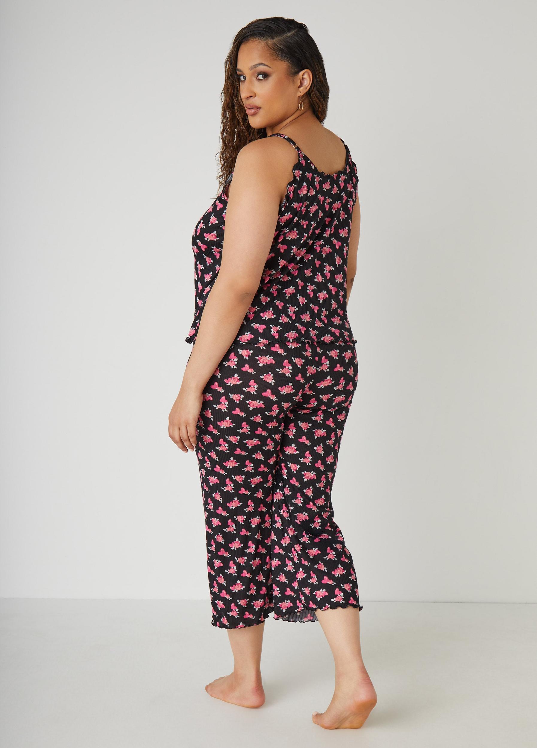 YMI Rose Print Pajamas Set Product Image