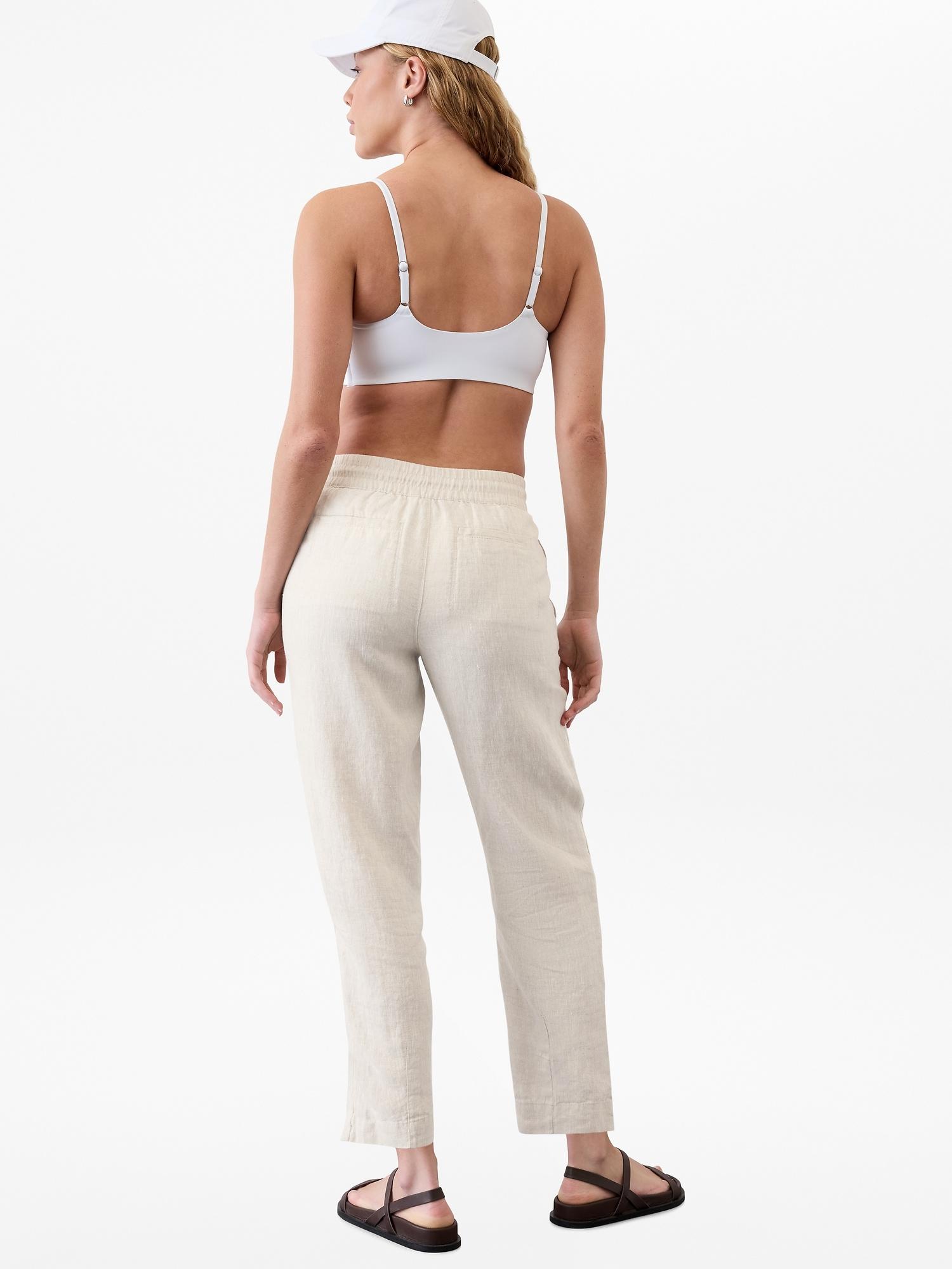 Retreat High Rise Linen Ankle Pant Product Image