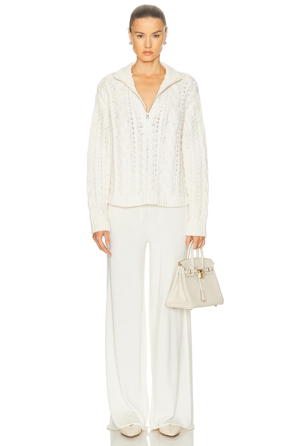 Cotton Cable Half Zip Sweater Product Image