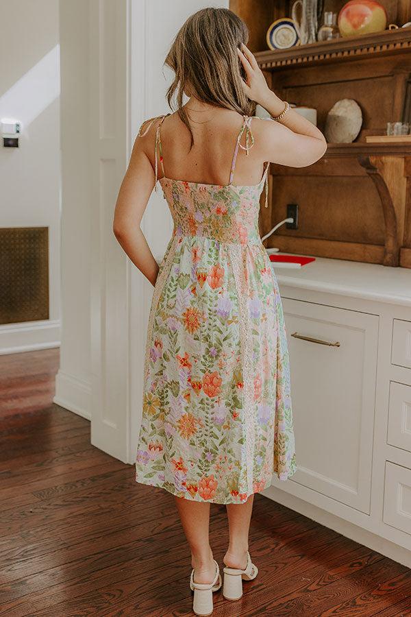 Whimsical Ways Floral Midi Dress Product Image