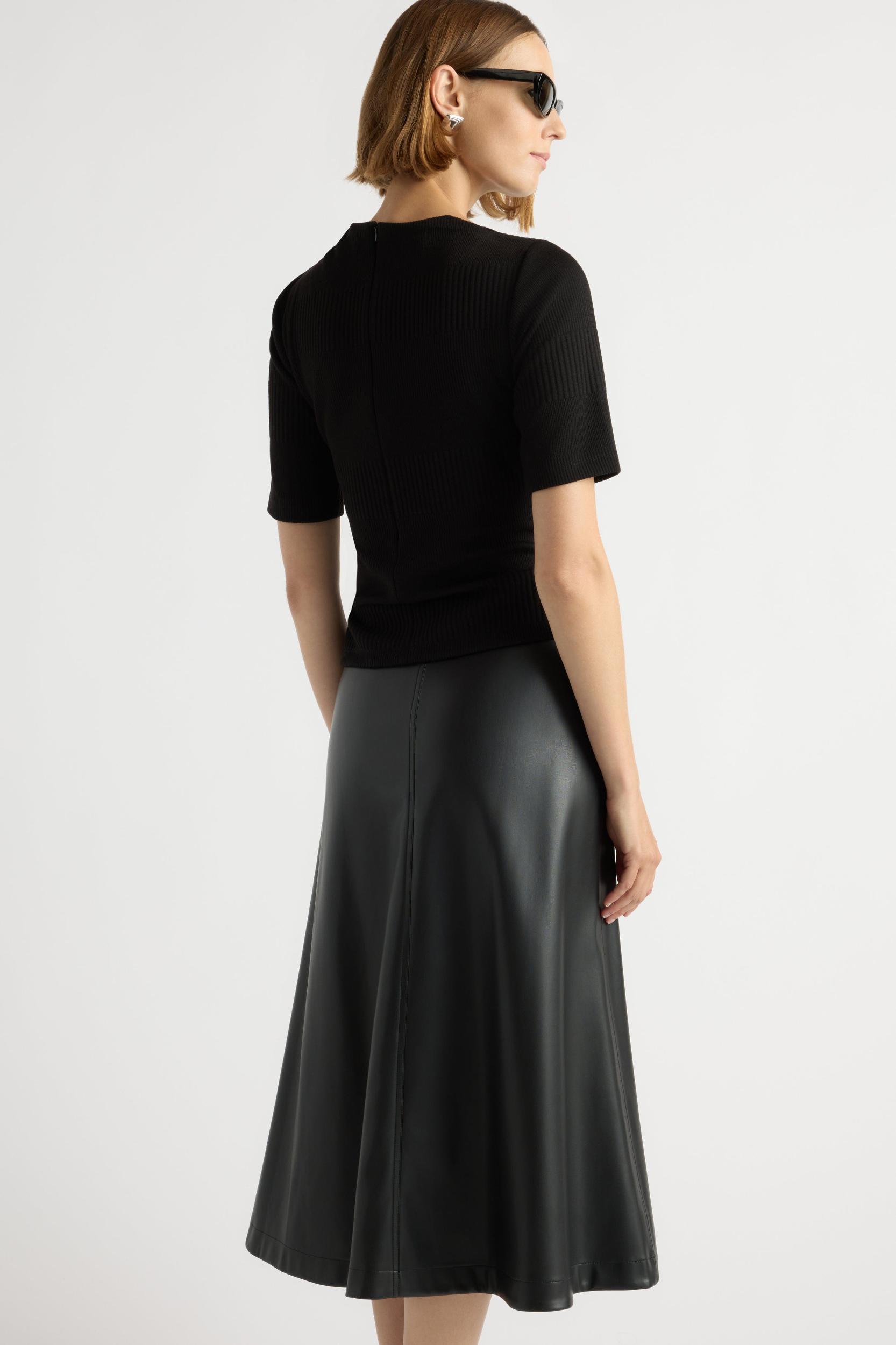 Harley A-Line Vegan Leather Skirt Product Image