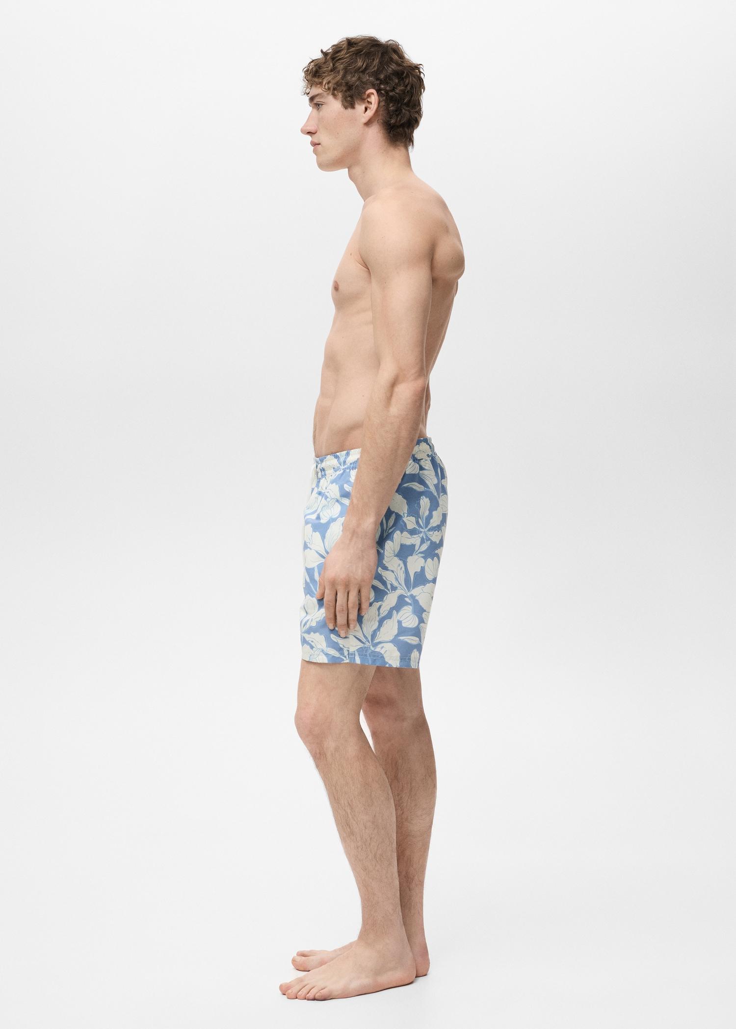Floral print swimsuit - Men | MANGO USA Product Image