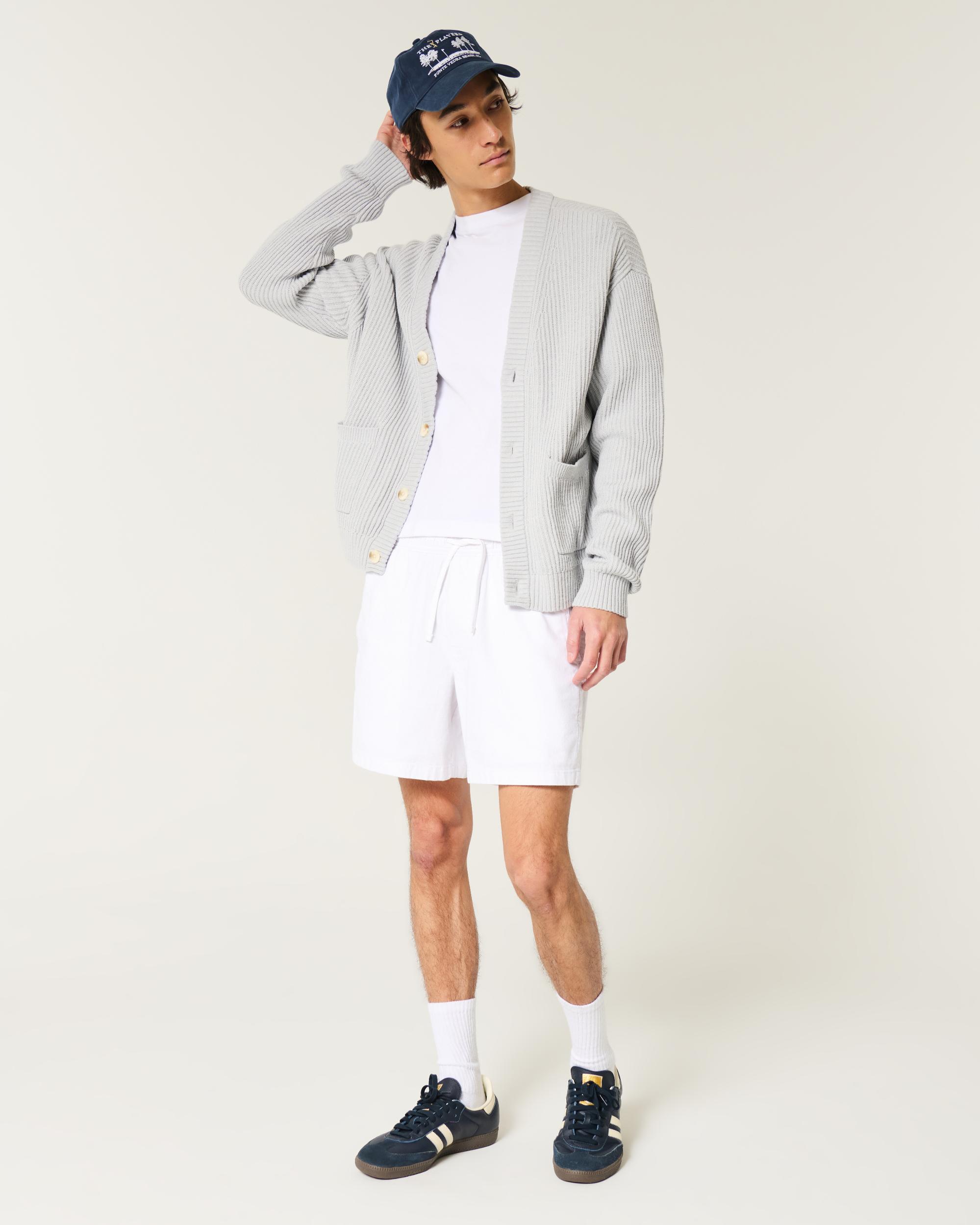 Mid-Thigh Twill Pull-On Shorts Product Image