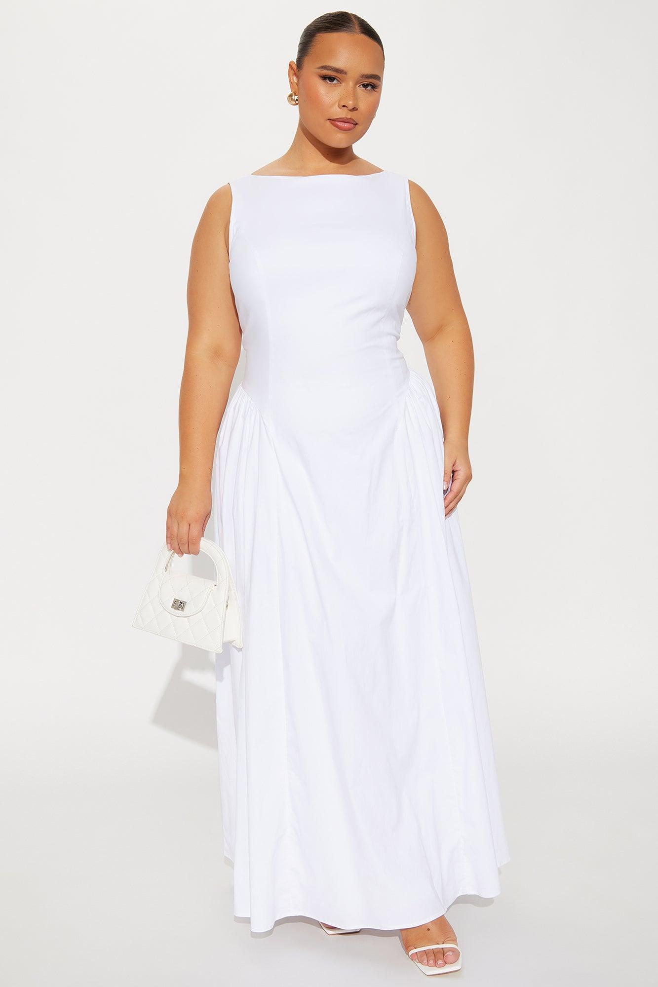 Anne Backless Maxi Dress - White Product Image