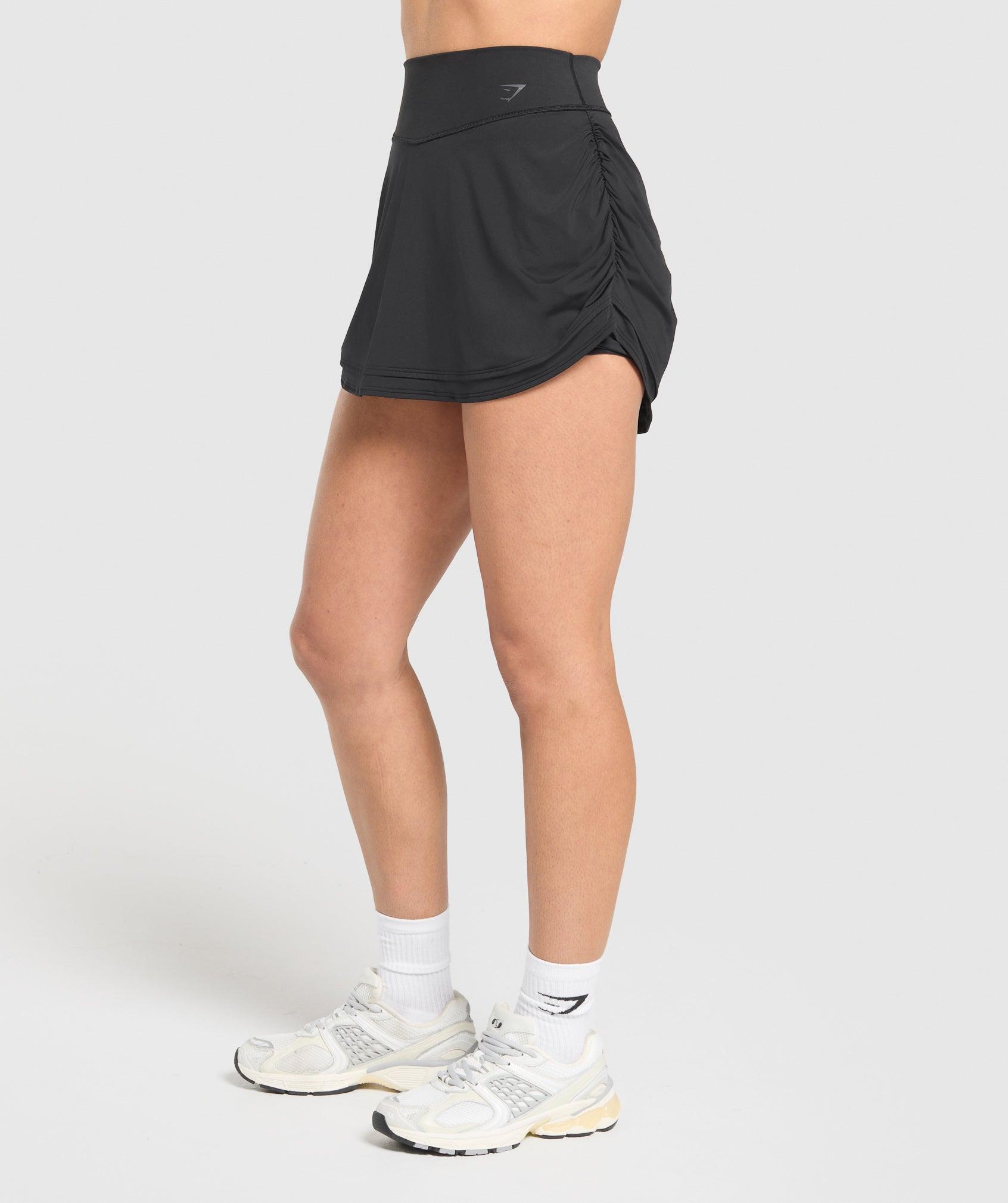 Gymshark Ruched Skort - Black Female Product Image