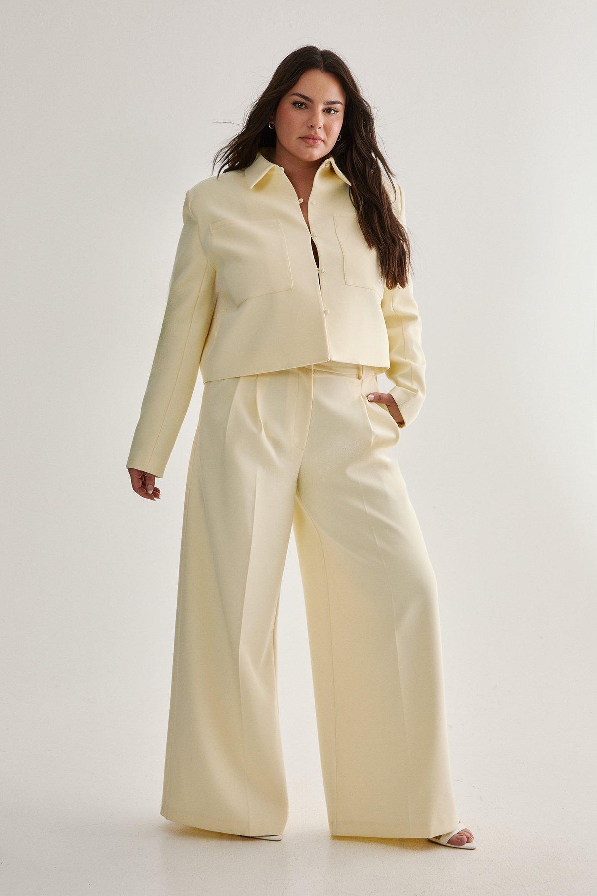 Plus Premium Tailored Wide Leg Trouser Product Image