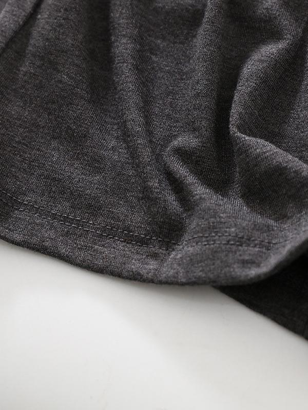 High Waisted Loose Drawstring Elasticity Solid Color Casual Pants Bottoms Trousers Product Image