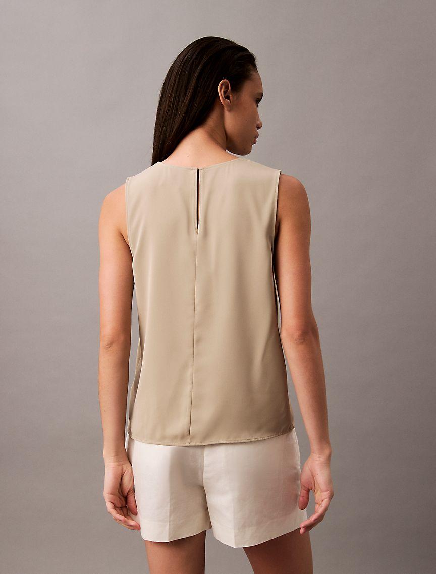 Solid Crewneck Shell Tank Product Image