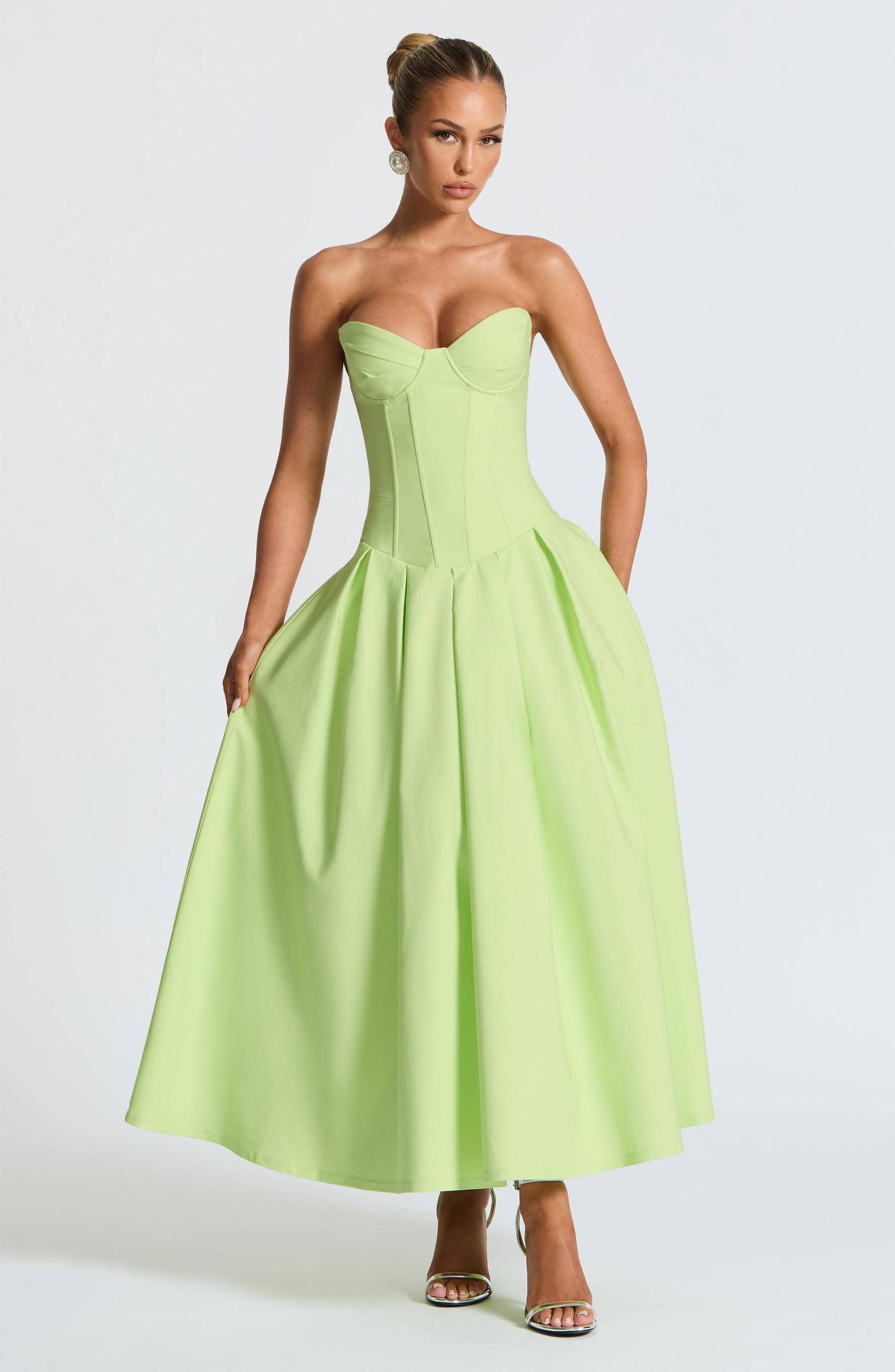 Salma Midi Dress - Lime Product Image
