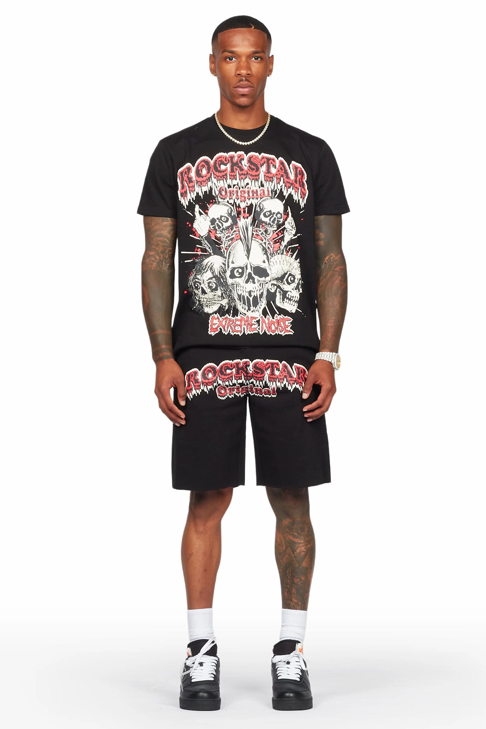 Tabor Black T-Shirt/Short Set Male Product Image