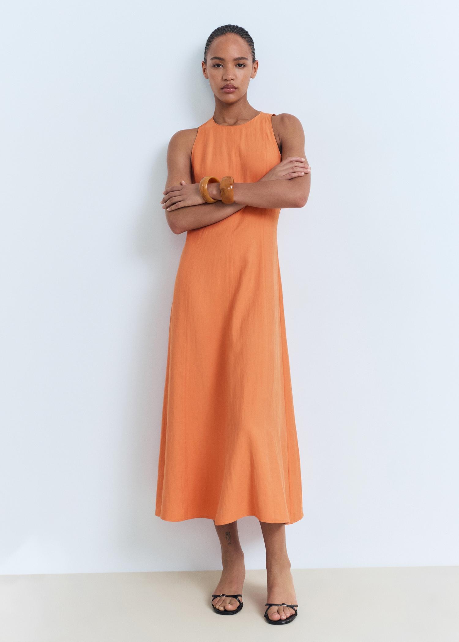 Flared midi-dress - Women | MANGO USA Product Image