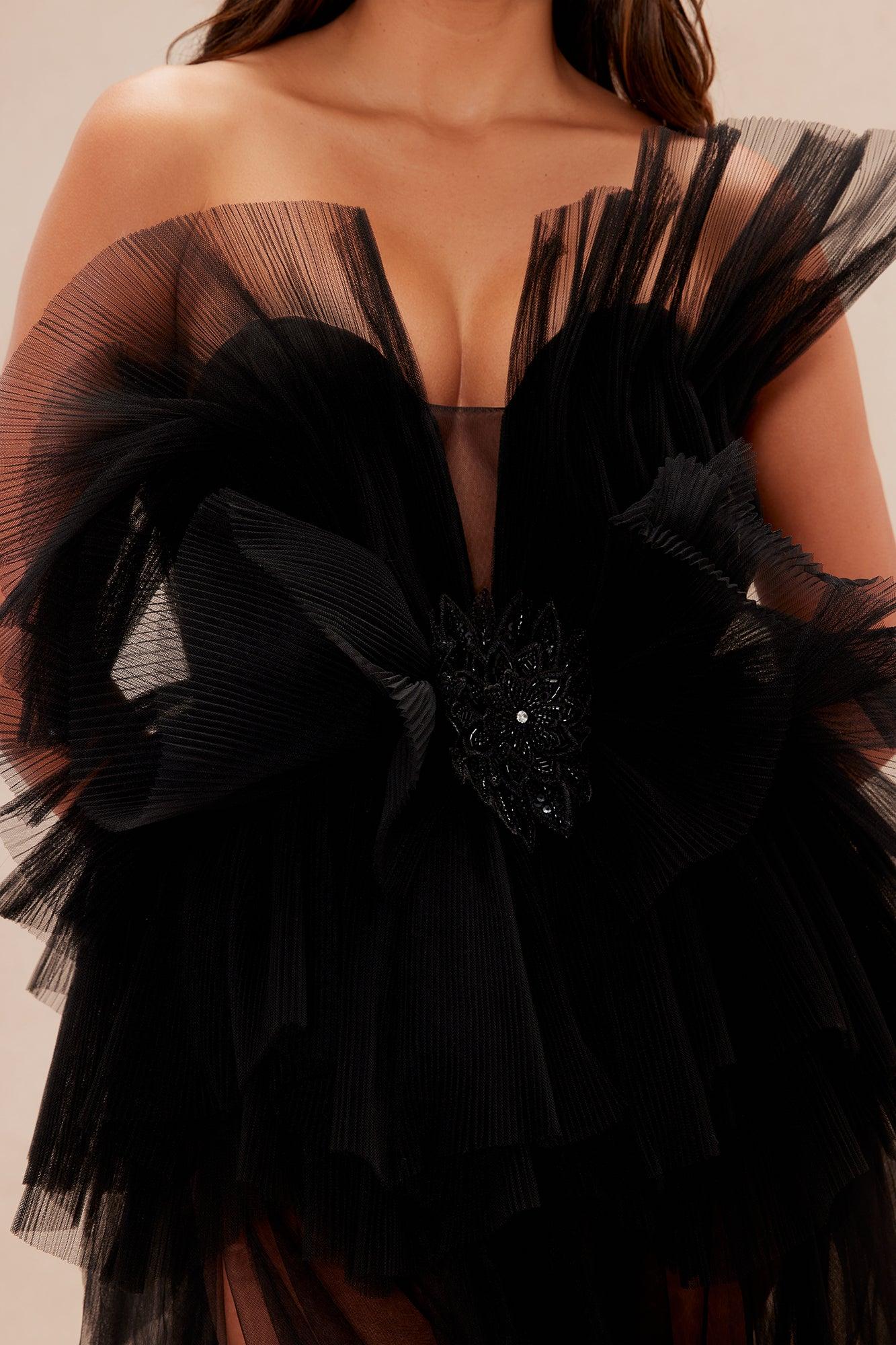 Angelica Tulle Gown - Black Product Image