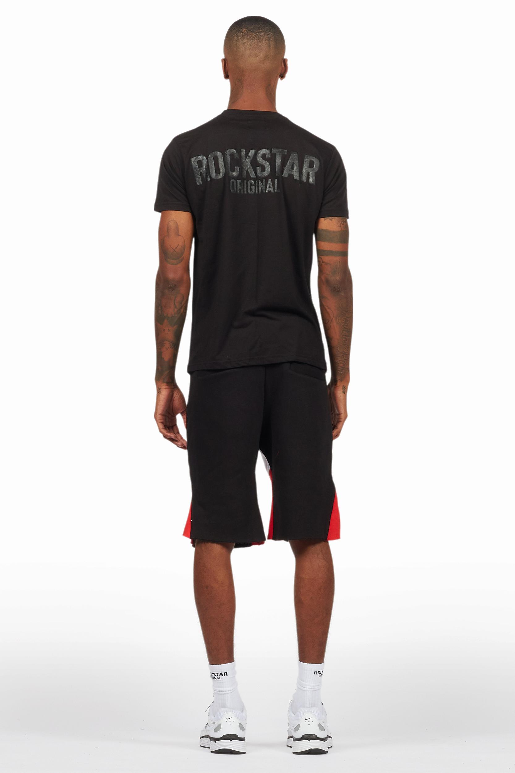 Sana Black Relaxed T-Shirt/Short Set Male Product Image