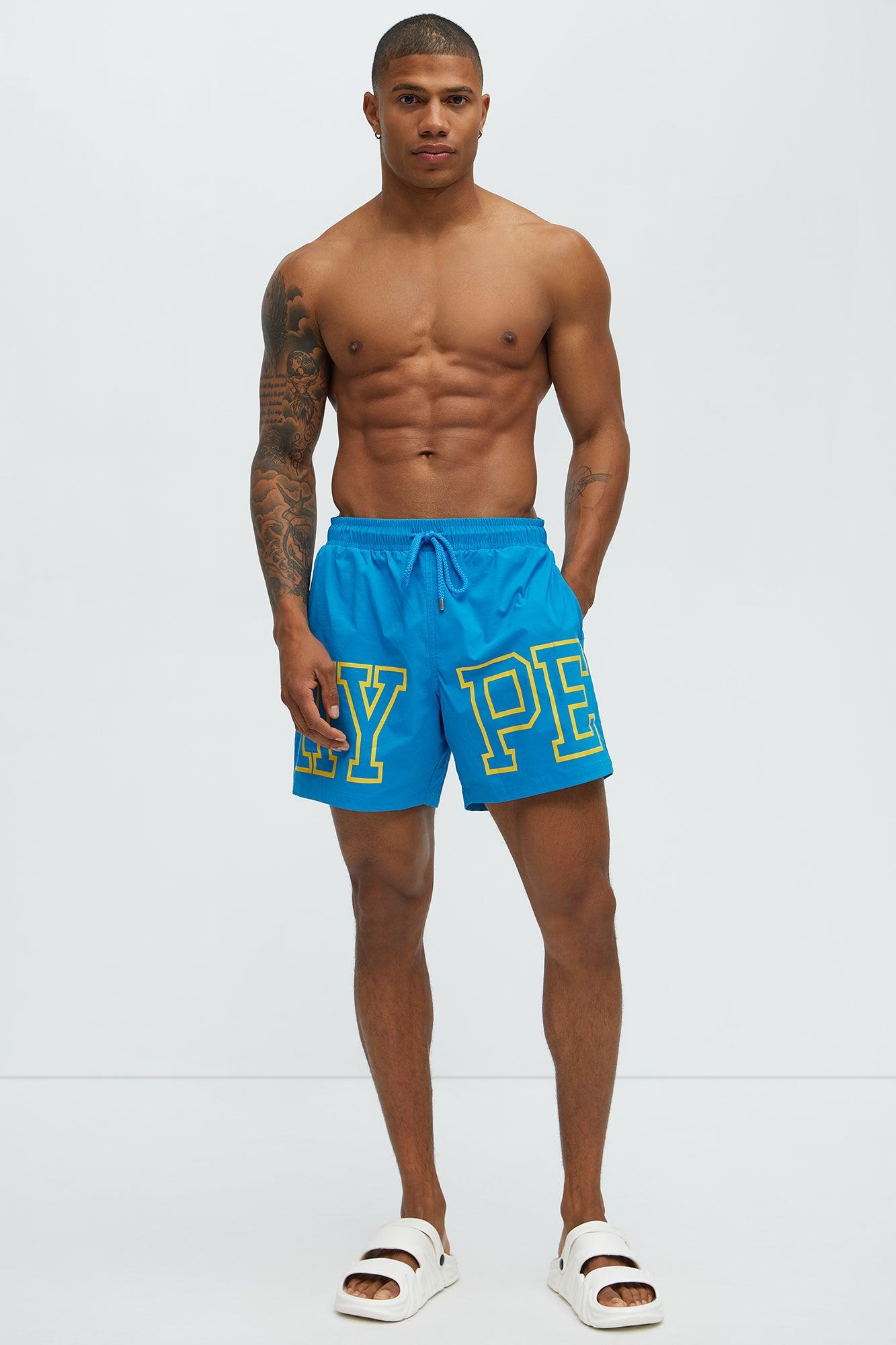 Hype Summer Swim Mid Trunk - Blue/combo Male Product Image