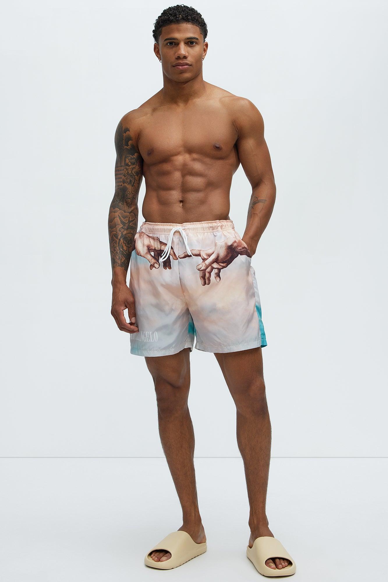 Michelangelo Piece Of History Swim Mid Trunk - Multi Color Product Image