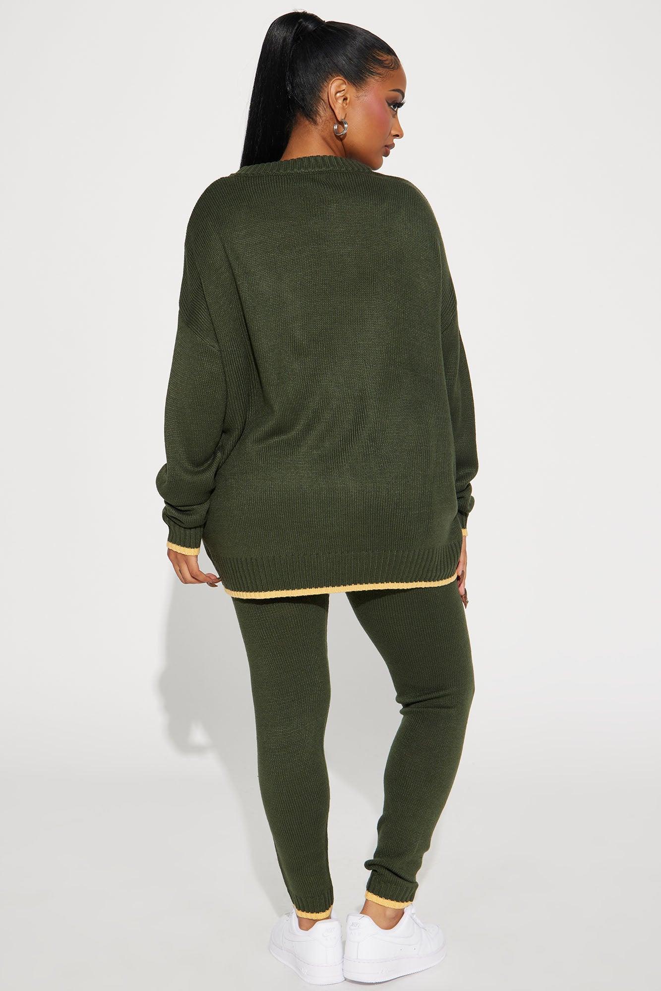 It's My Way Sweater Pant Set - Olive Product Image