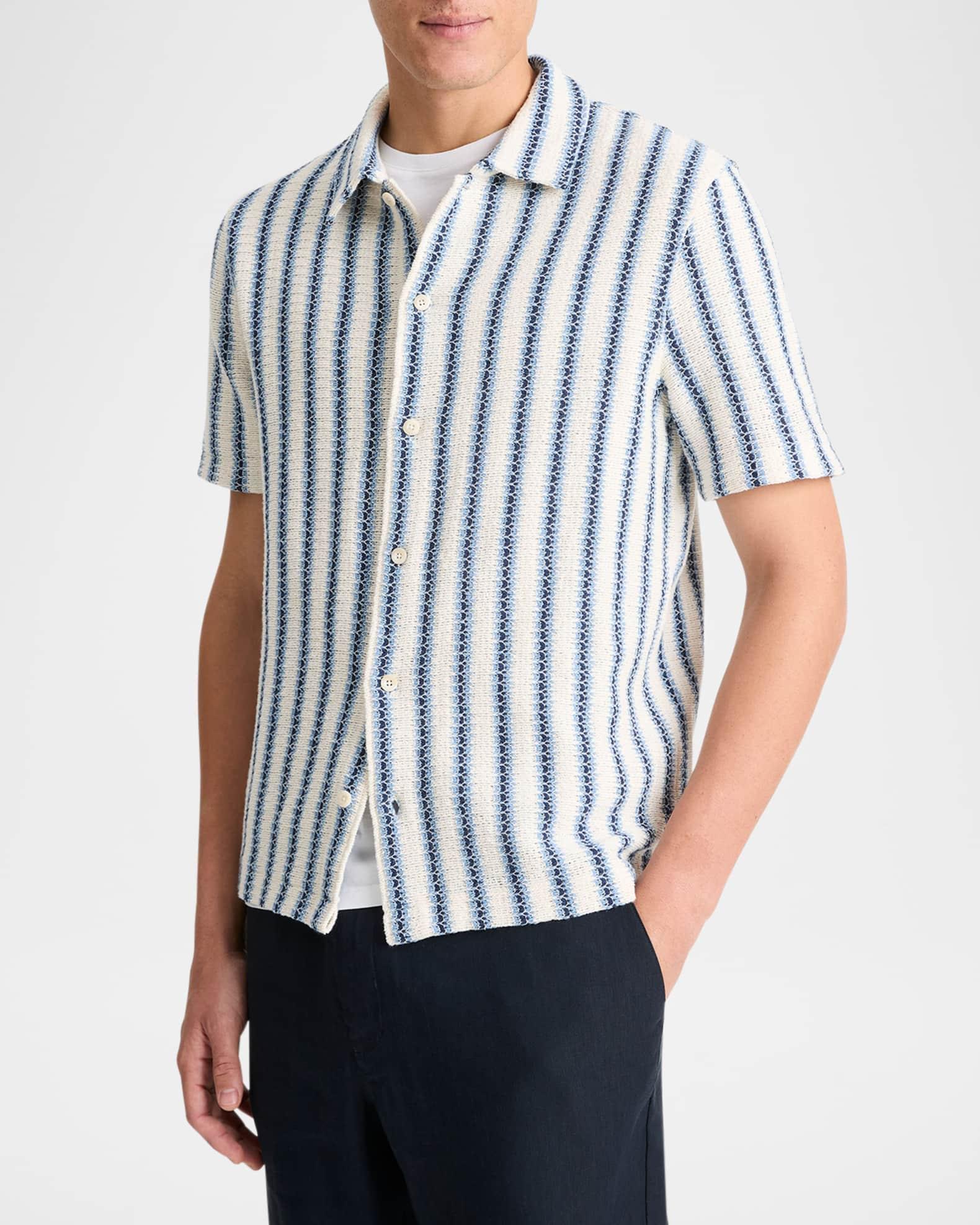 Mens Beach Stripe Italian Cotton-Blend Shirt Vince Product Image