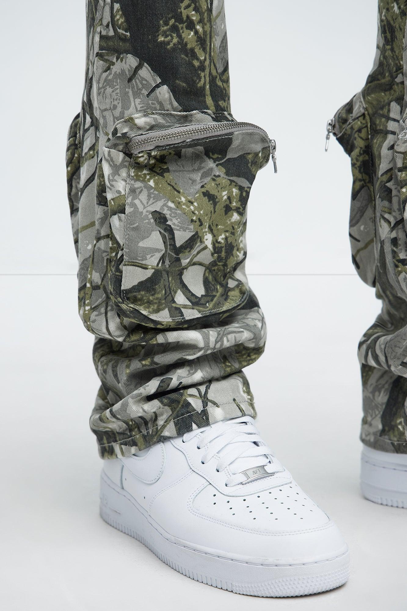 Wanted Cargo Stacked Skinny Flare Pants - Brown/combo Product Image