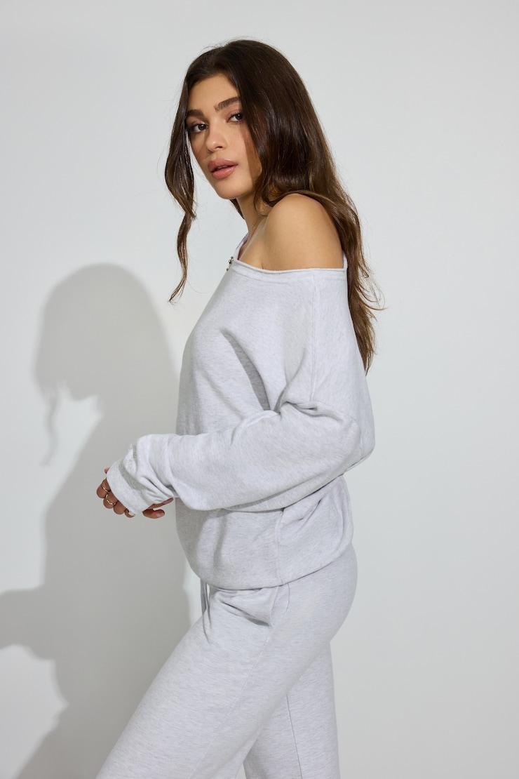 SoftTerry™ Off Shoulder Sweatshirt Product Image