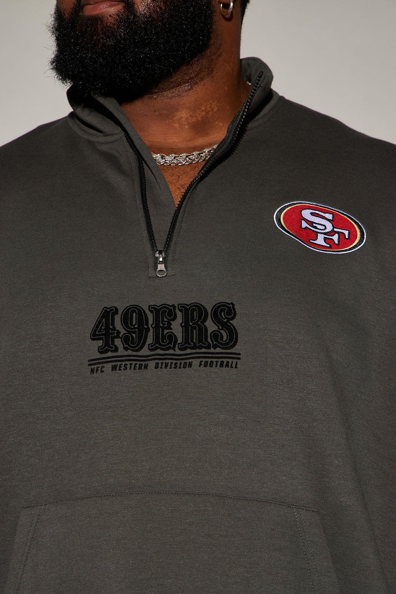 49ers Essential Quarter Zip Sweatershirt - Grey/combo Male Product Image