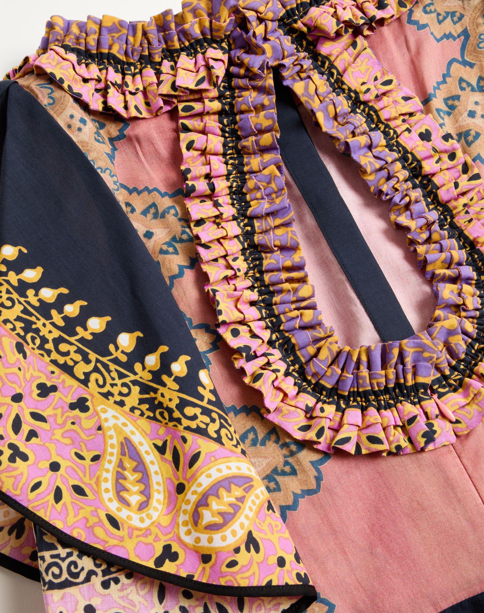 Midi Dress In Mussola Cotone Mix Stampe   Product Image