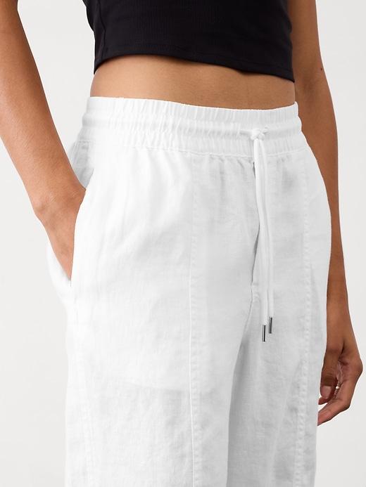 Retreat High Rise Linen Ankle Pant Product Image