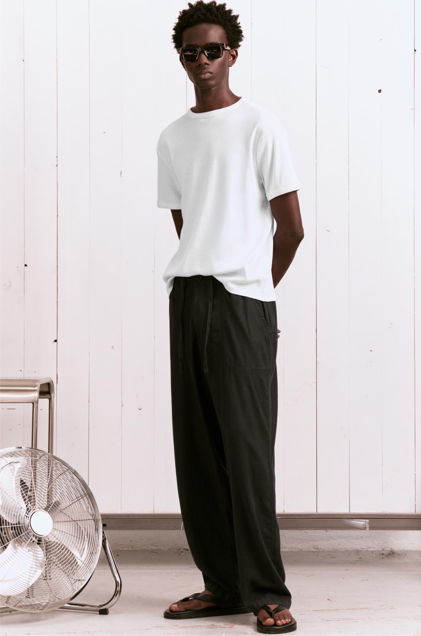 Linen blend sweatpants Product Image