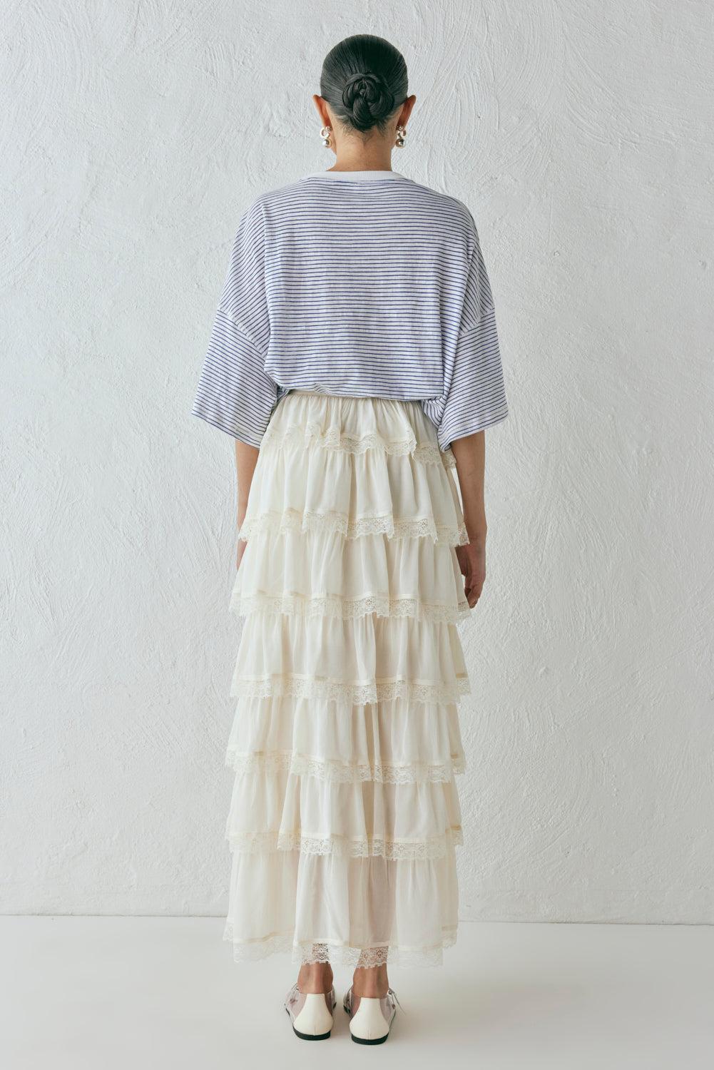 Thalia Midi Skirt Cream Product Image