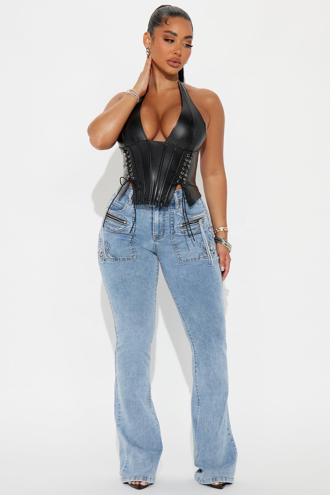 Get Through It Stretch Bootcut Jeans - Light Wash Product Image