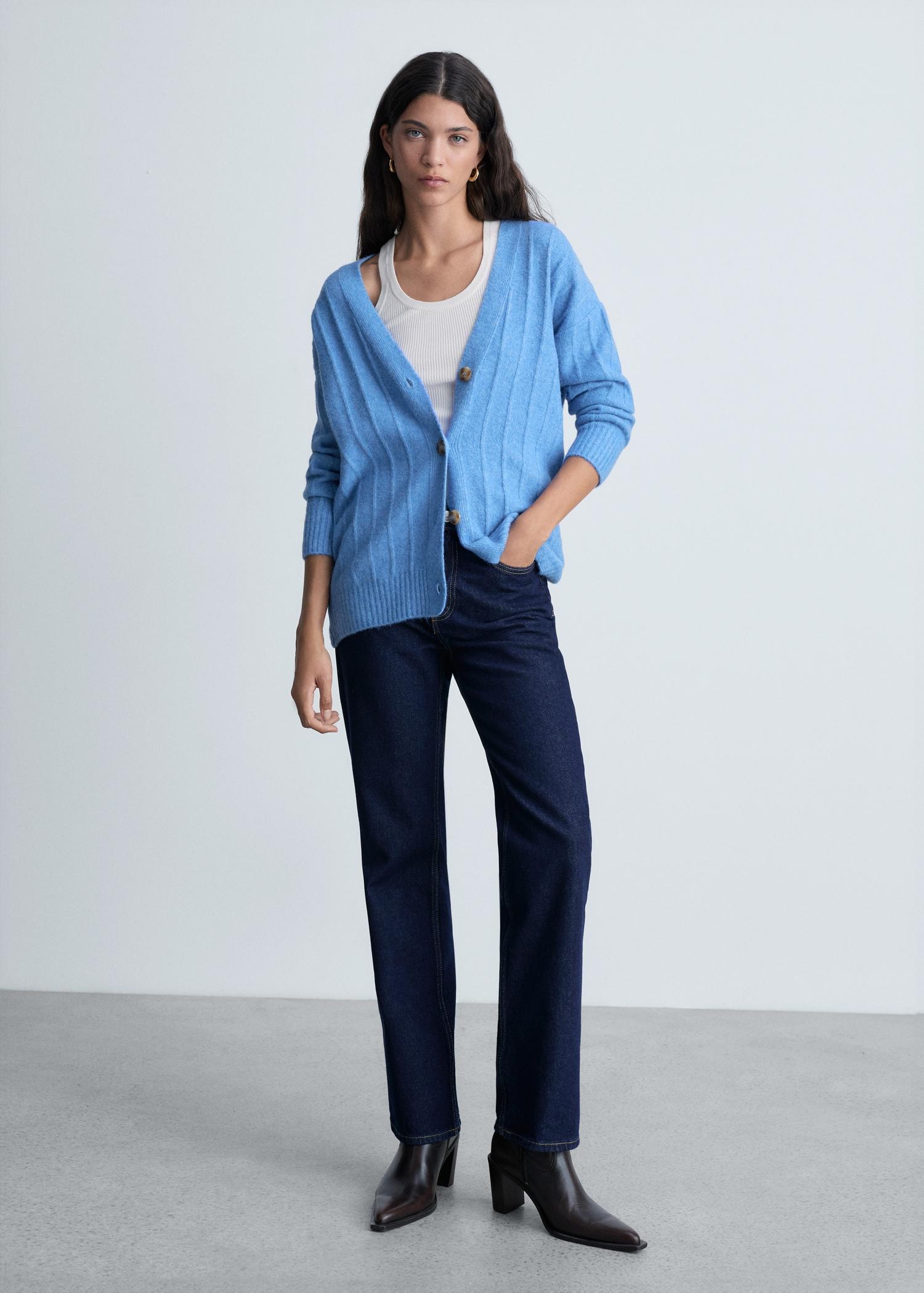 Buttoned long cardigan - Women | MANGO USA Product Image