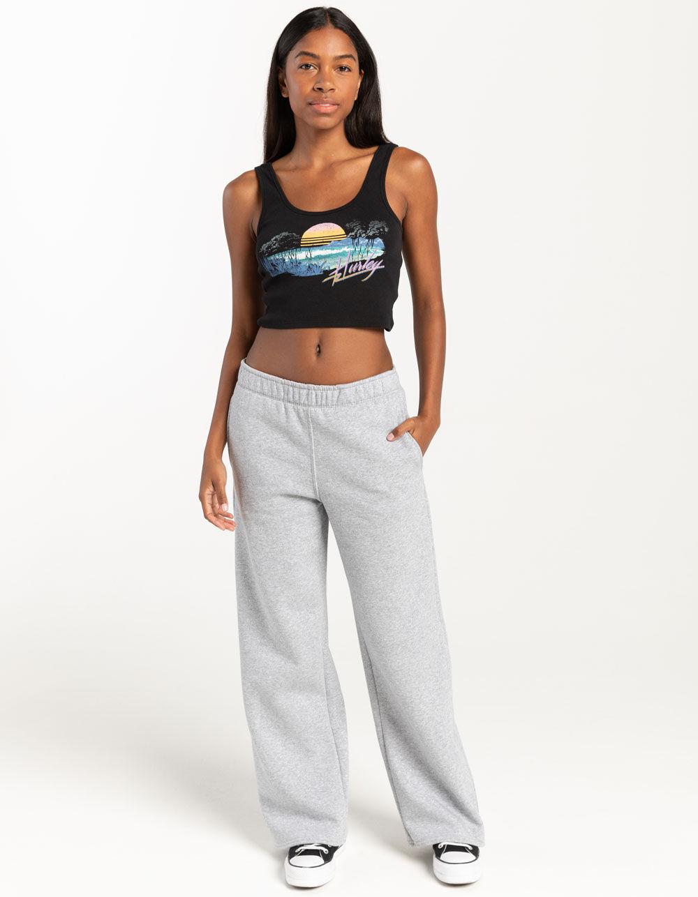 HURLEY Lofi Womens Crop Tank Top - BLACK Product Image