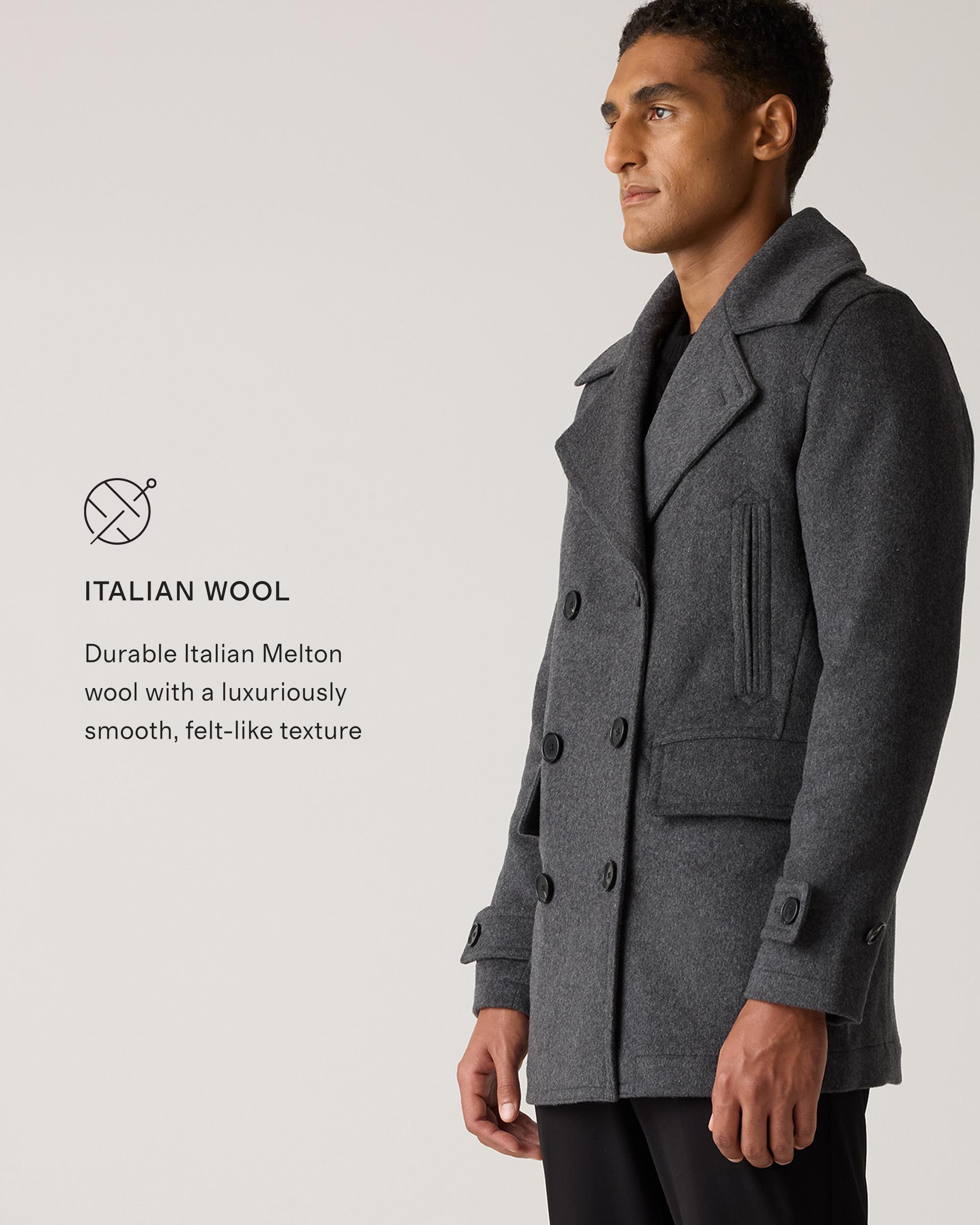 Quince | Men's Italian Wool Double-Breasted Officer Topcoat Wool/Nylon Product Image