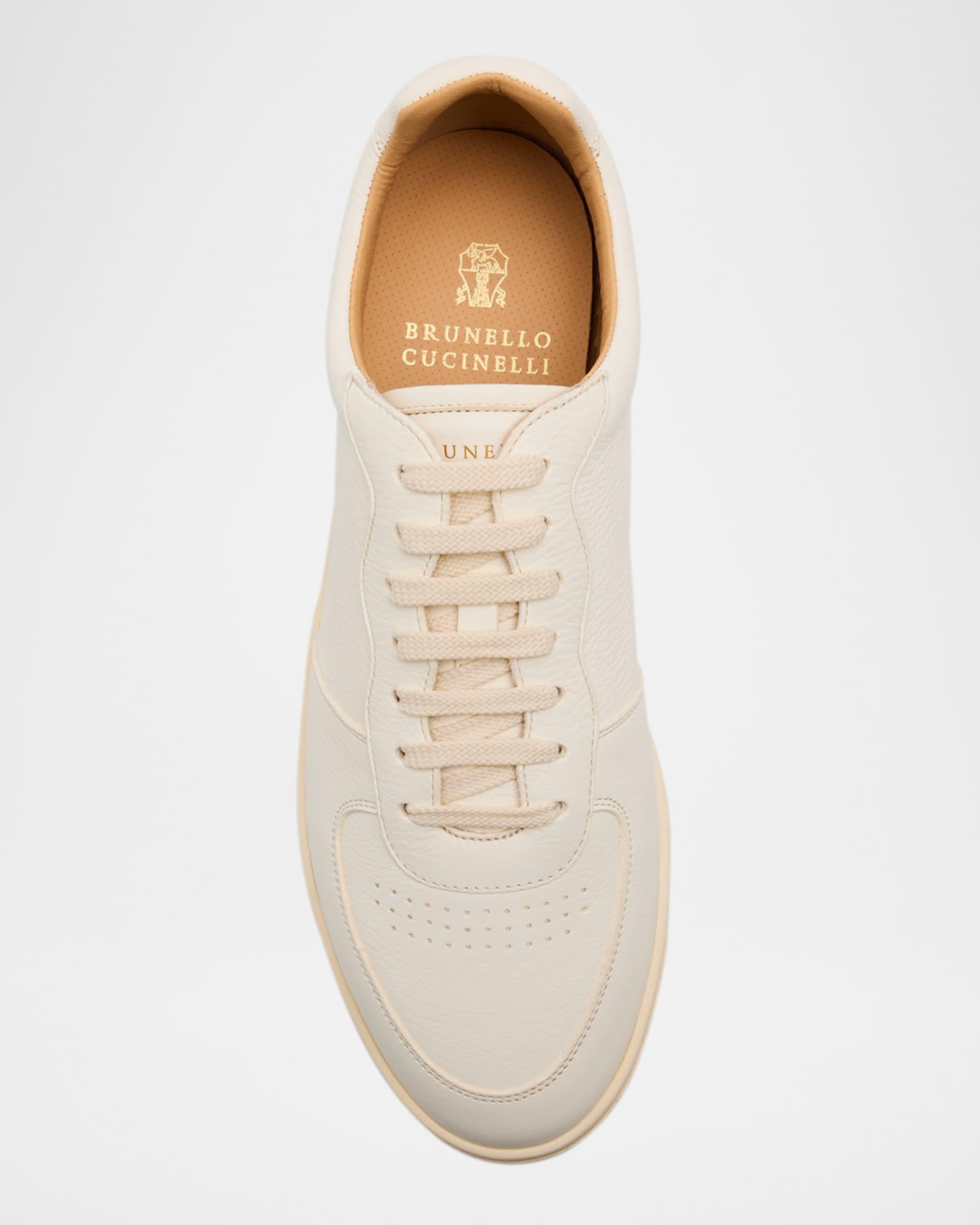 Men's Basket Deerskin Leather Low-Top Sneakers Product Image