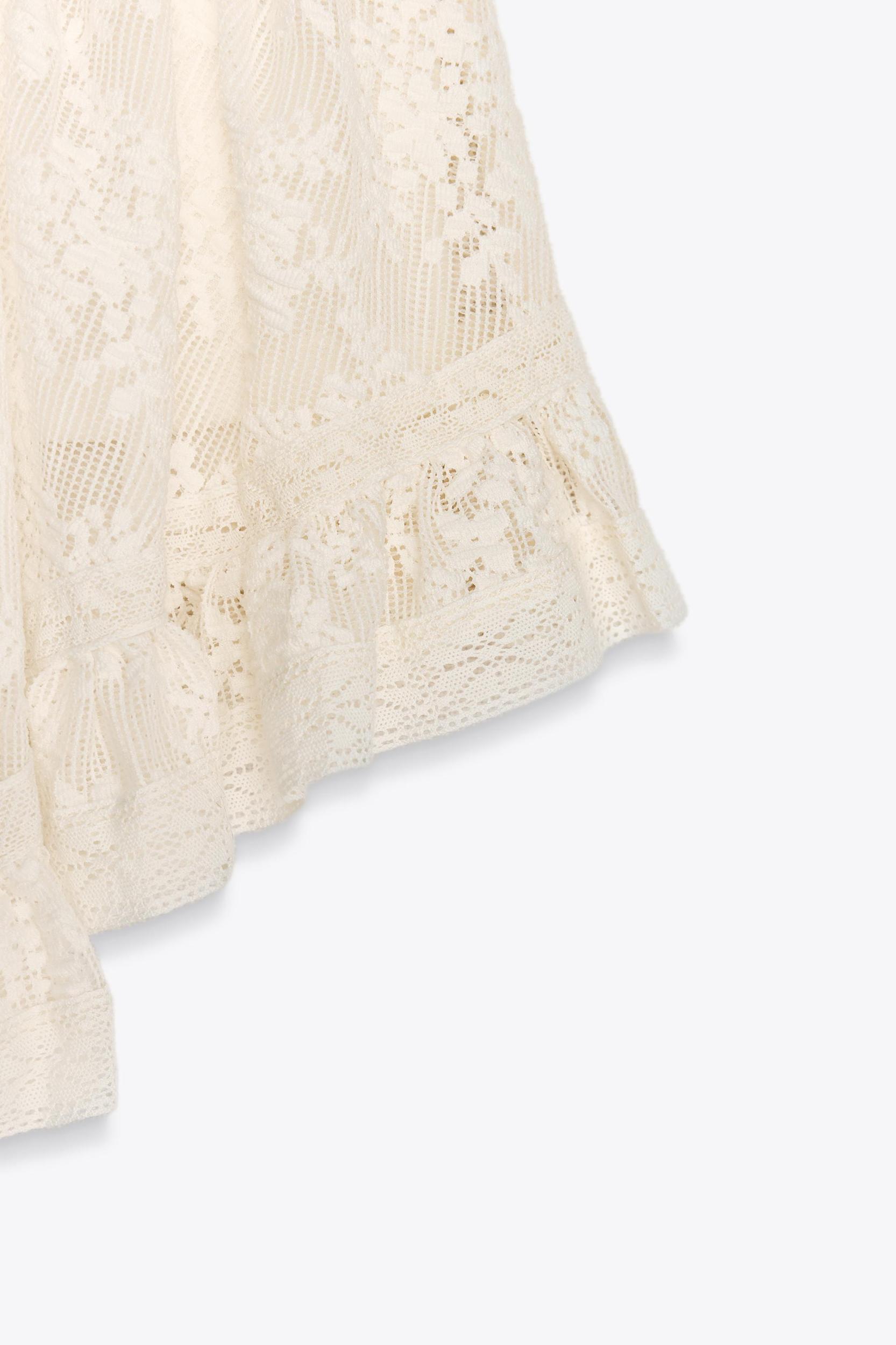 LACE RUFFLE MINI SKIRT Product Image