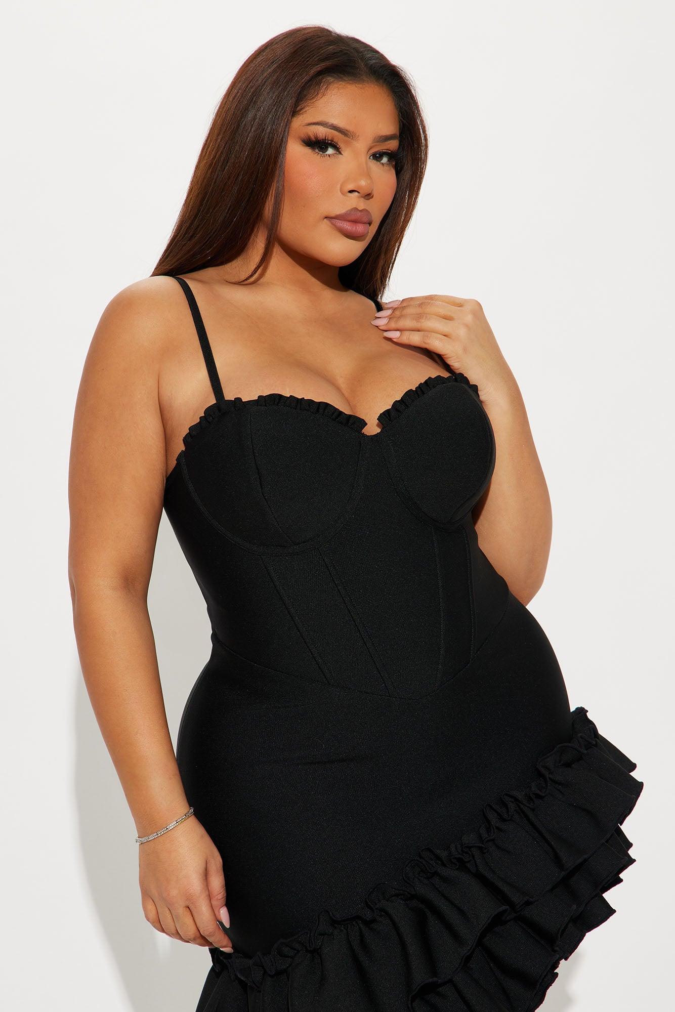 For The Drama Bandage Mini Dress - Black Product Image