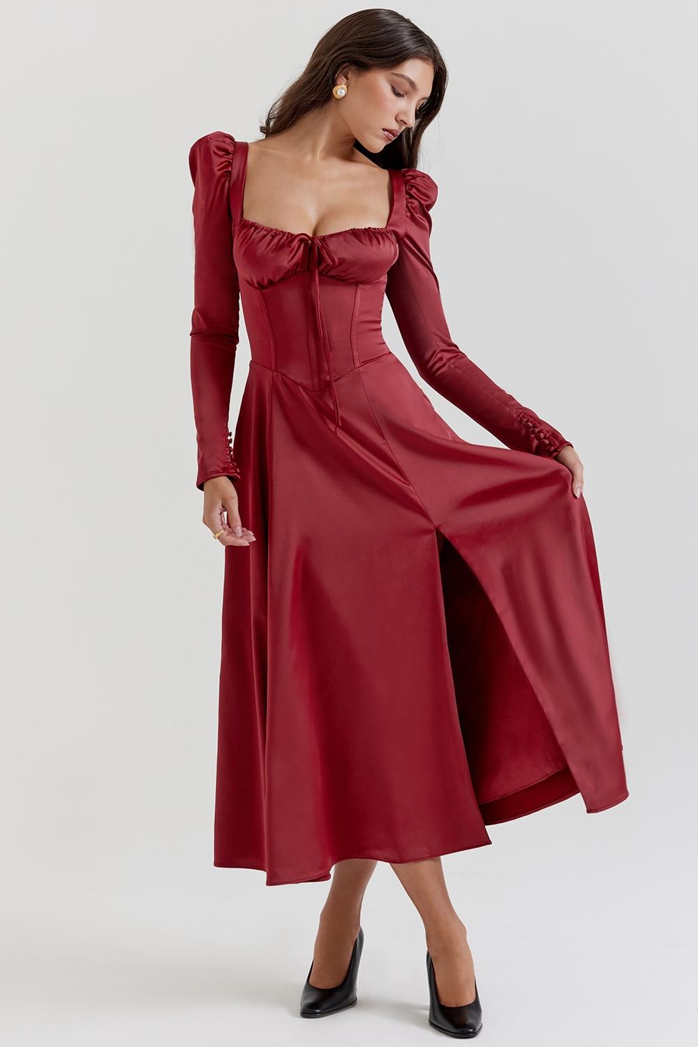 Sebille  ruby corset midi dress Product Image