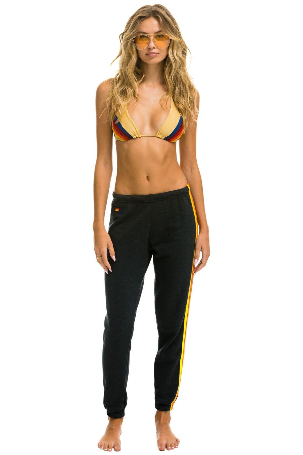 5 STRIPE SWEATPANTS - CHARCOAL Female Product Image