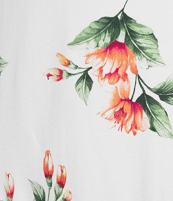 Tommy Bahama Darcy Florentina Drapey Ponte Jersey Round Neck Sleeveless Sheath Dress Product Image