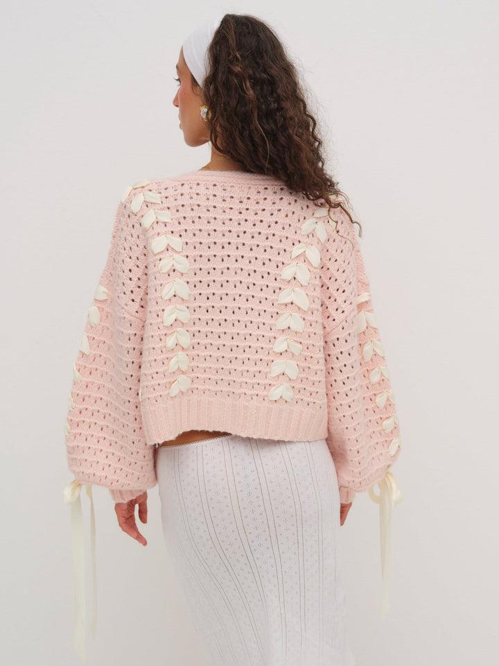 Laurel Oversized Cardigan — Pink Product Image