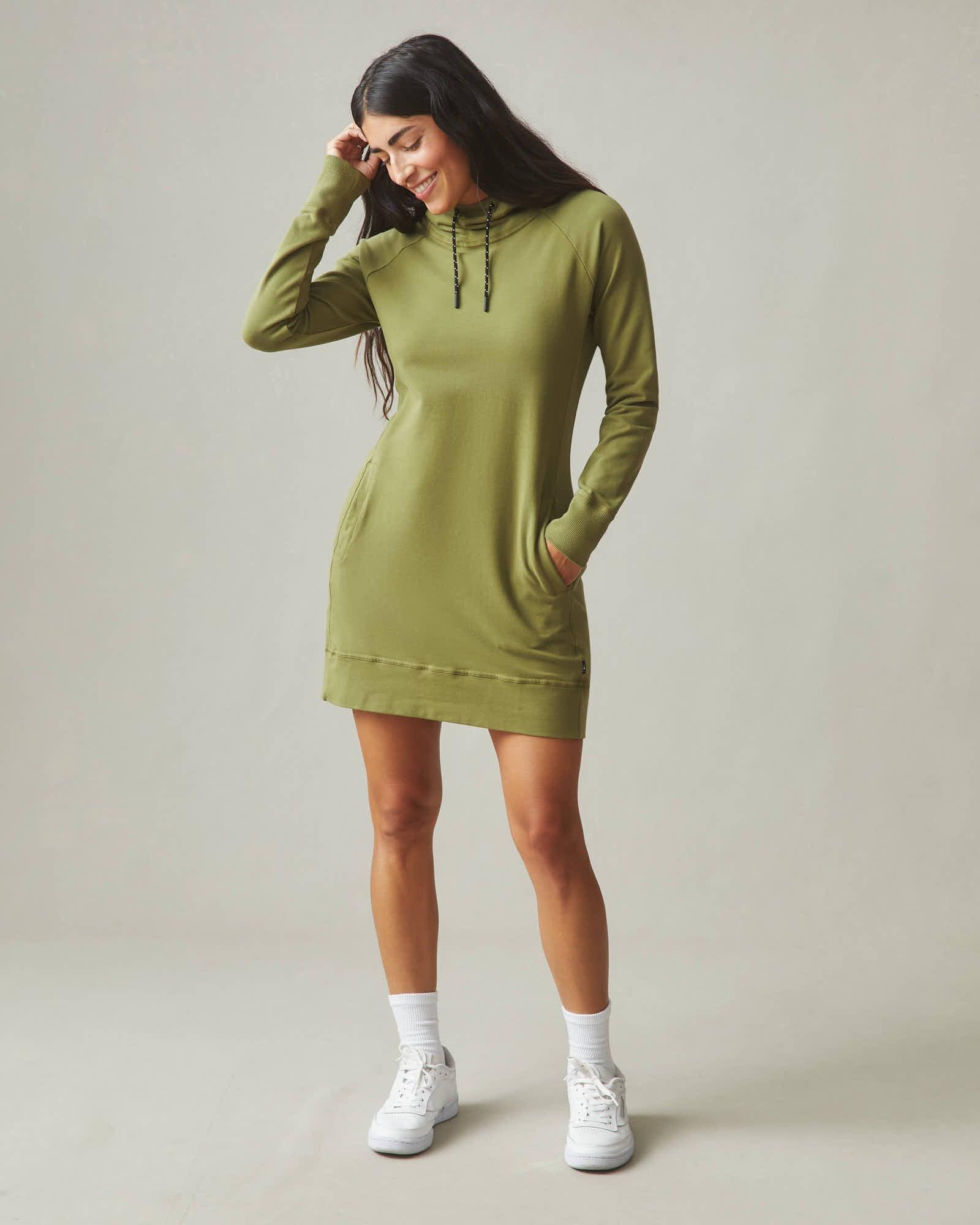 Women's Hoodie Dress - Capulet Olive Product Image