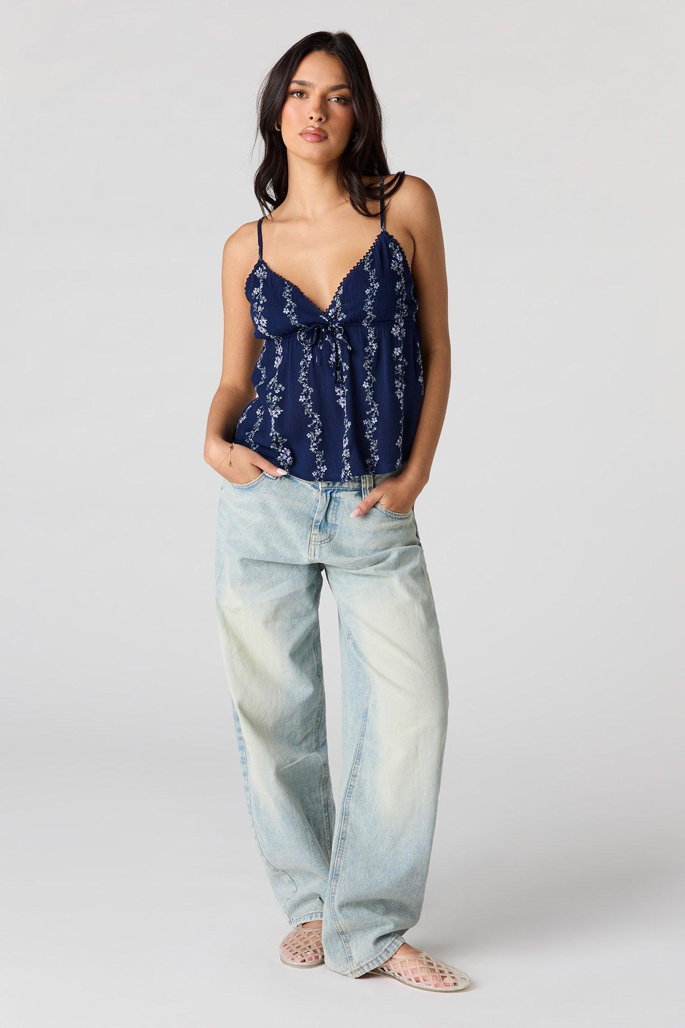 Printed Babydoll Tank Female Product Image