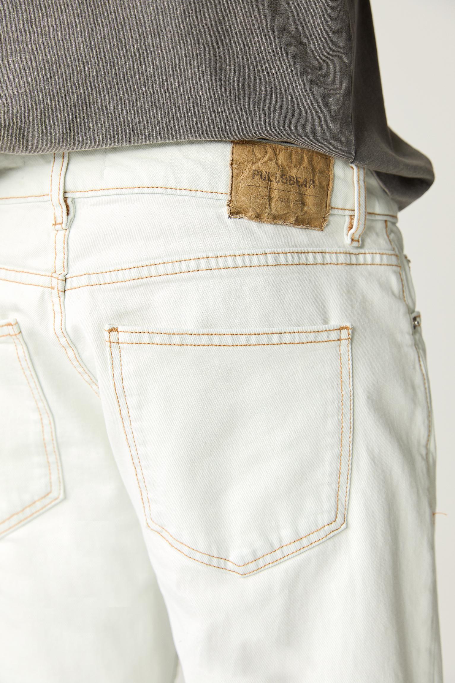 Slim fit jeans with seam details Product Image