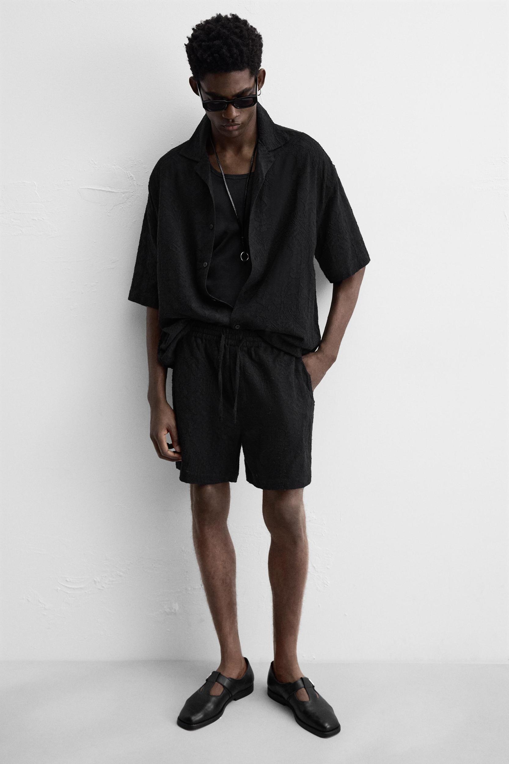 RELAXED FIT JACQUARD SHORTS Product Image