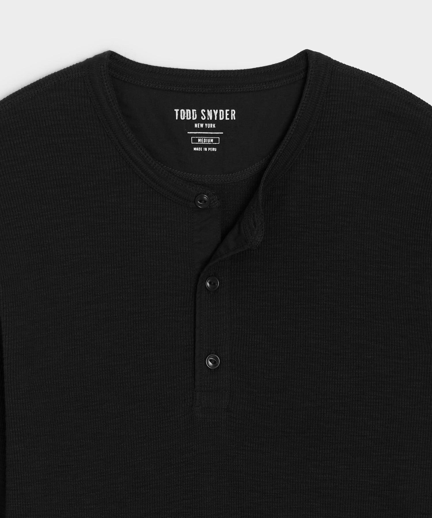 Lightweight Mini Waffle Henley Product Image