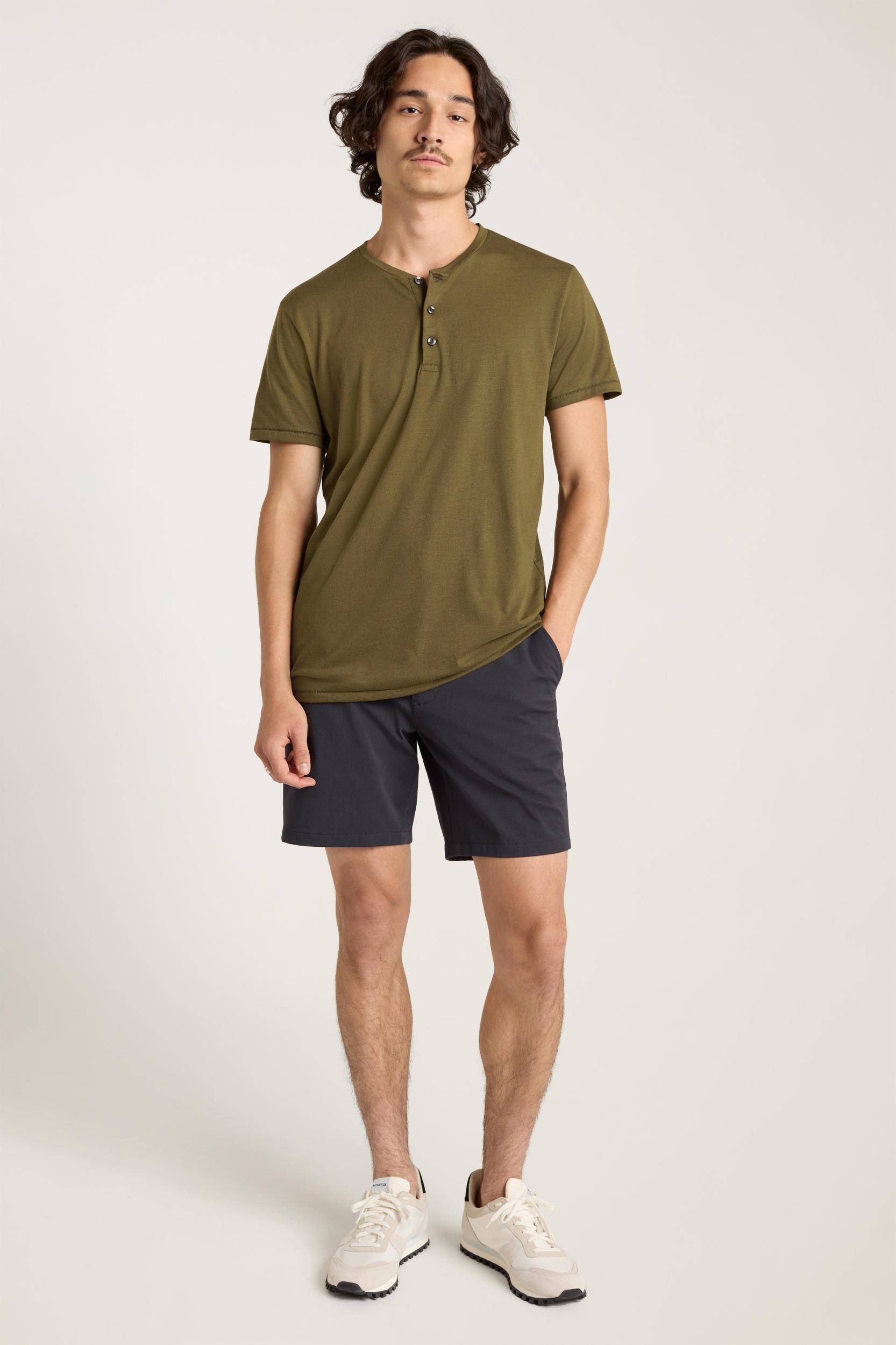 Pima Performance Short Sleeve Henley Product Image